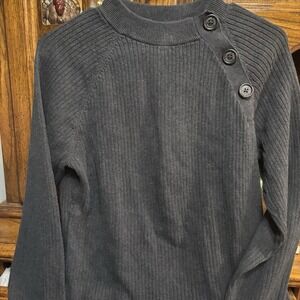 Lauren, Ralph Lauren Women's‎ Ribbed Knit Sweater Size Large Black Preppy, Smart